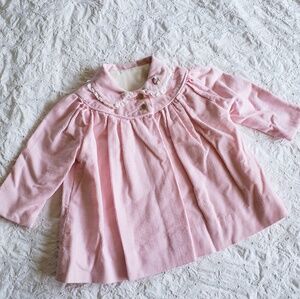 Vintage little girls pink lined coat 2-4 years